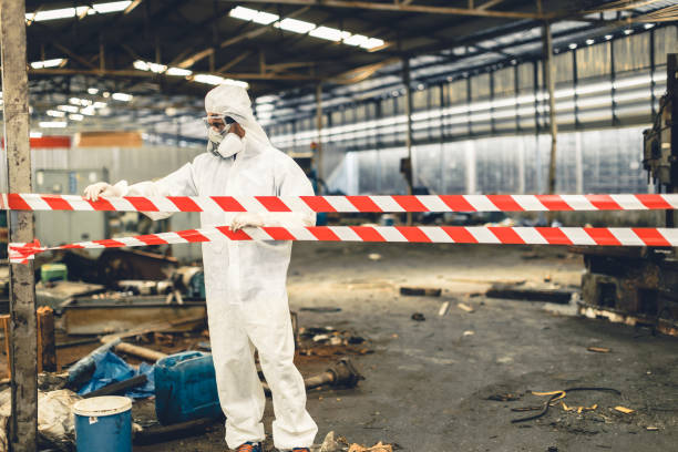Professional Biohazard Cleanup technician working in Franklin, TN